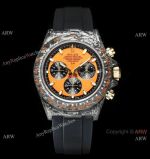 TW Factory Rolex Daytona DiW Carbon Swiss 7750 Chronograph Watch Orange Dial 40mm